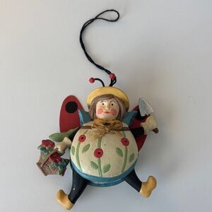 Lori Mitchell Ladybug Gardener Ornament